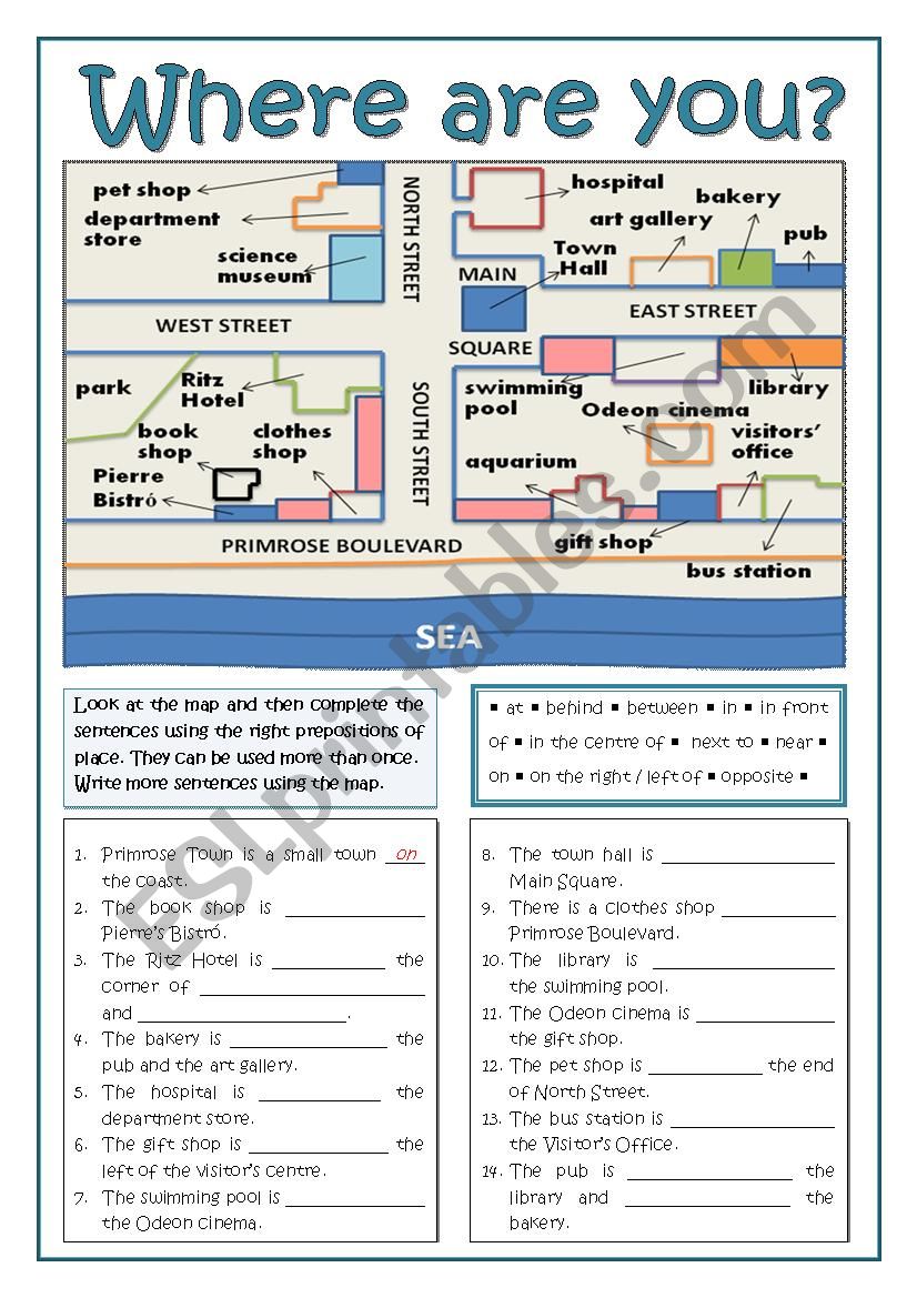 WHERE ARE YOU? worksheet