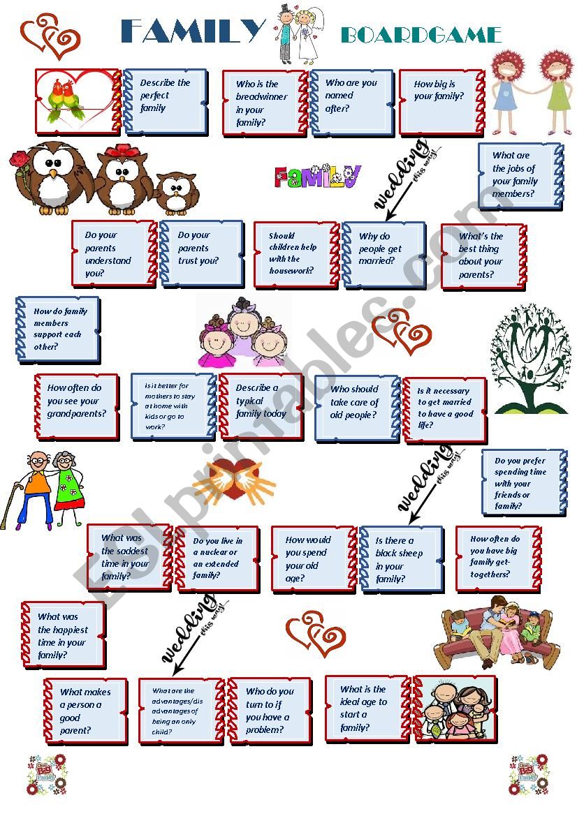 Family Boardgame worksheet