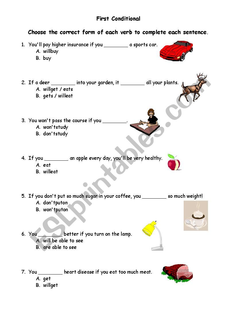 First Conditional  worksheet