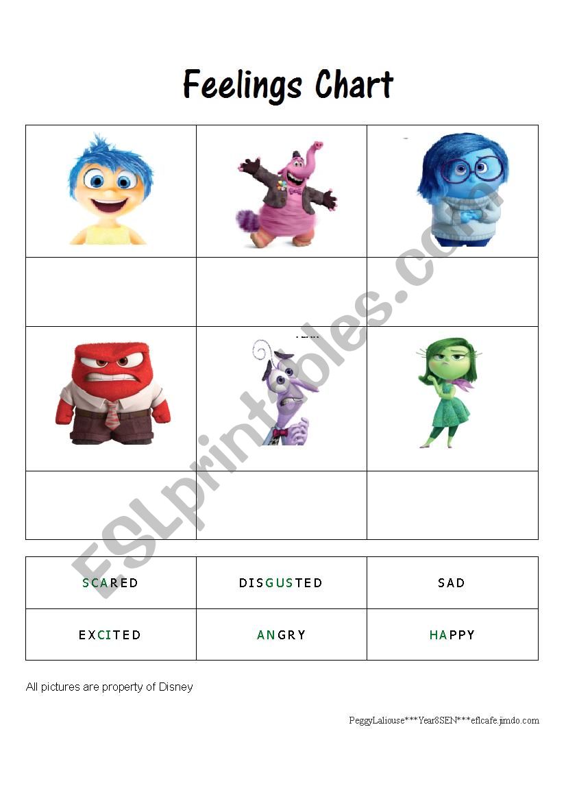 Feelings Chart worksheet