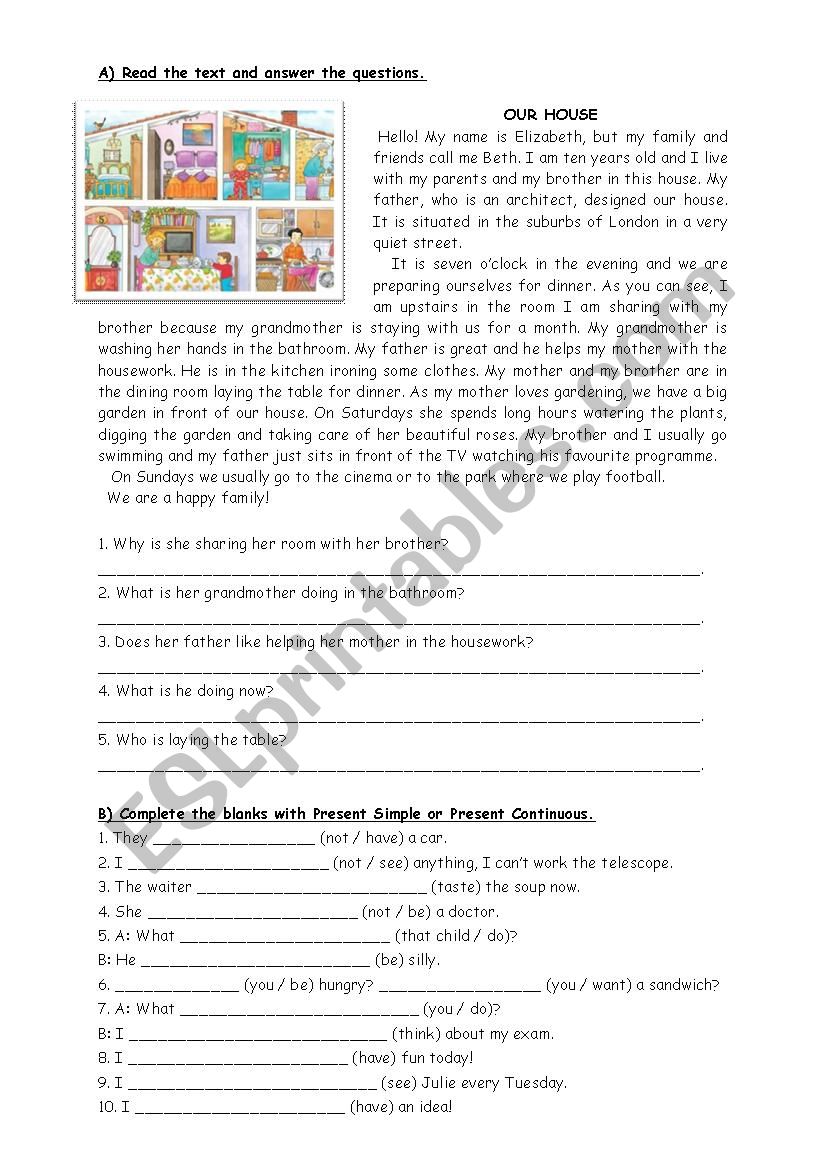 grammar worksheet