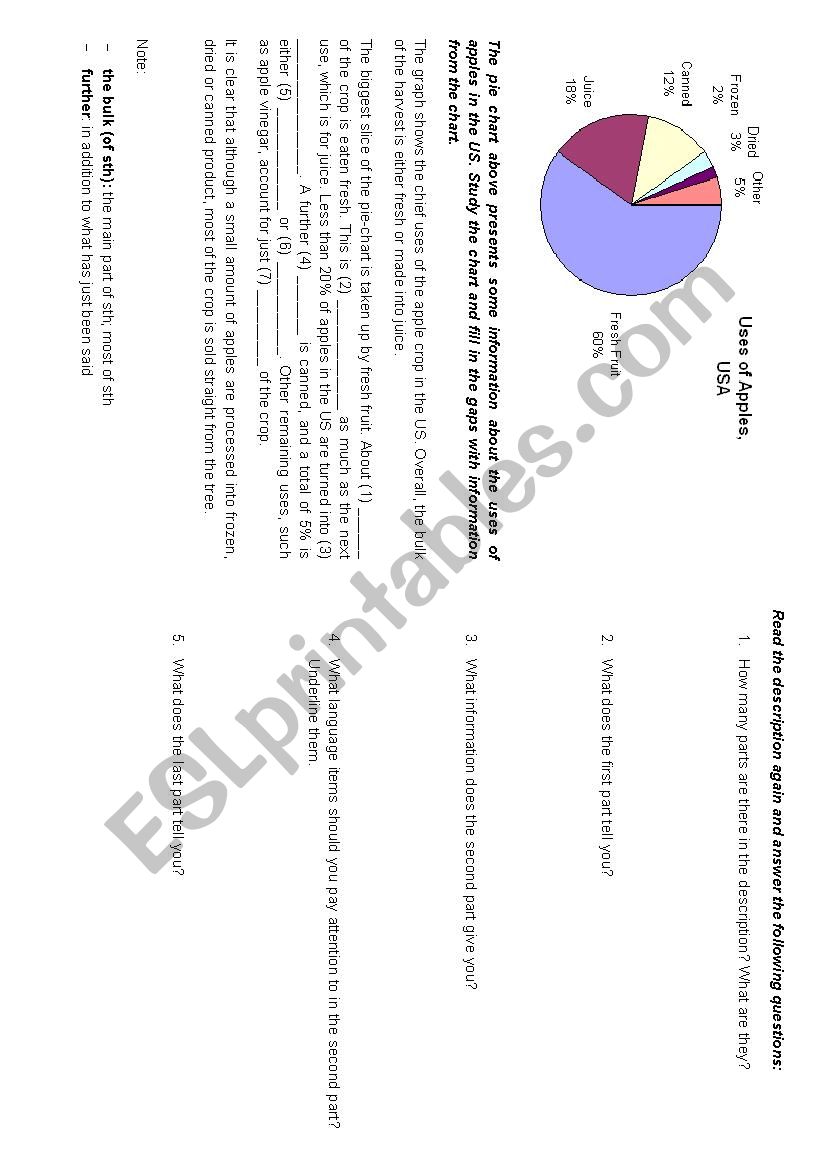 sample of a simple pie chart worksheet