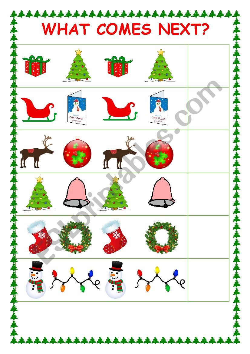 Christmas Pack - Part 2 worksheet