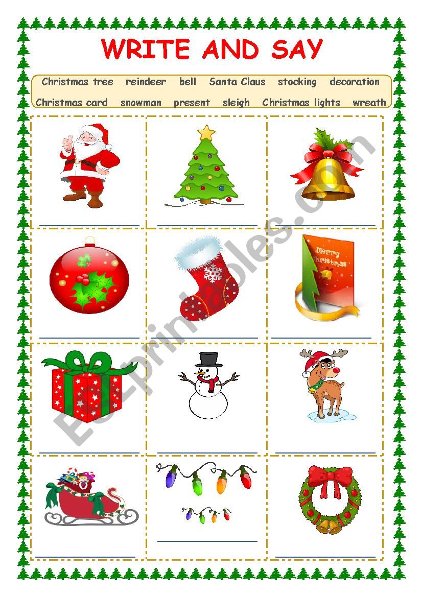 Christmas Pack - Part 3 worksheet