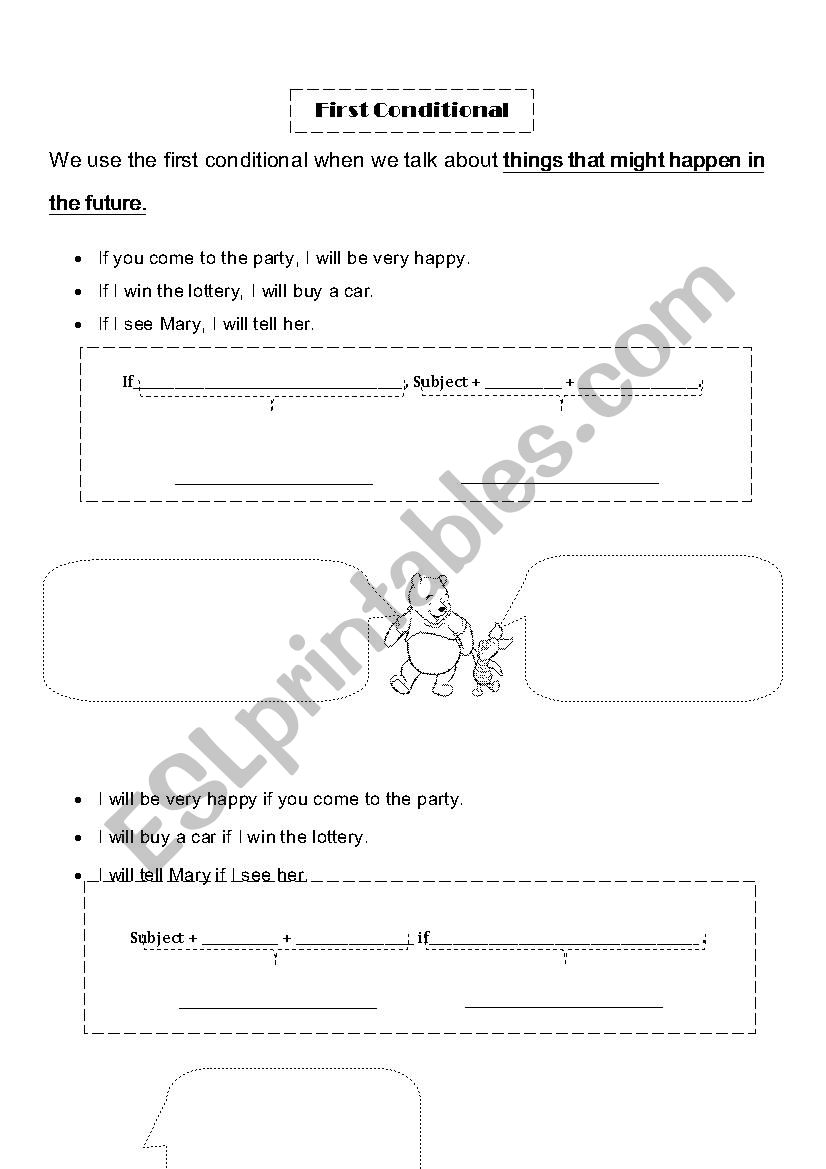 first conditional worksheet