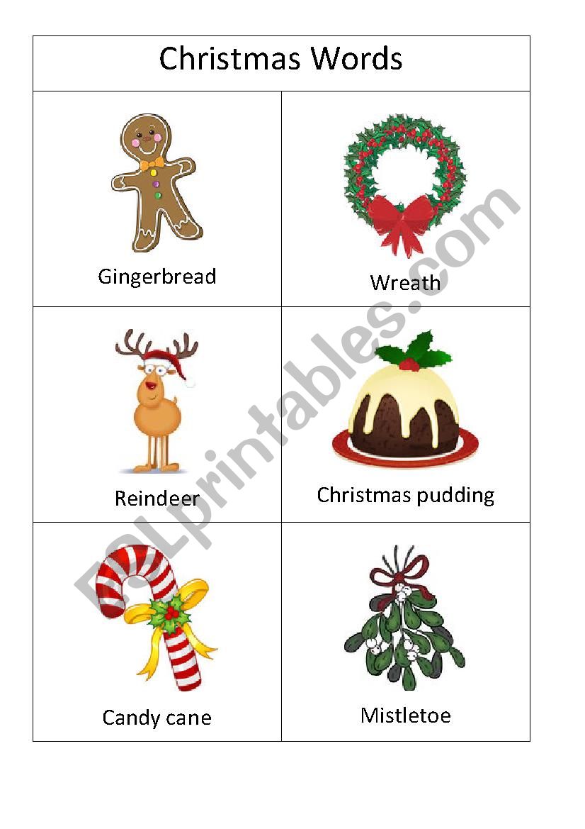 Christmas Words worksheet