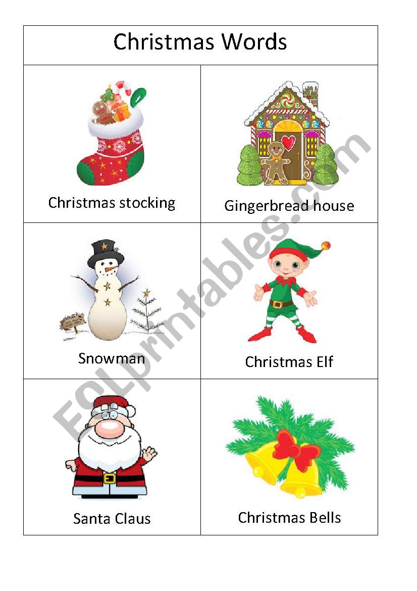 Christmas Words 2 worksheet