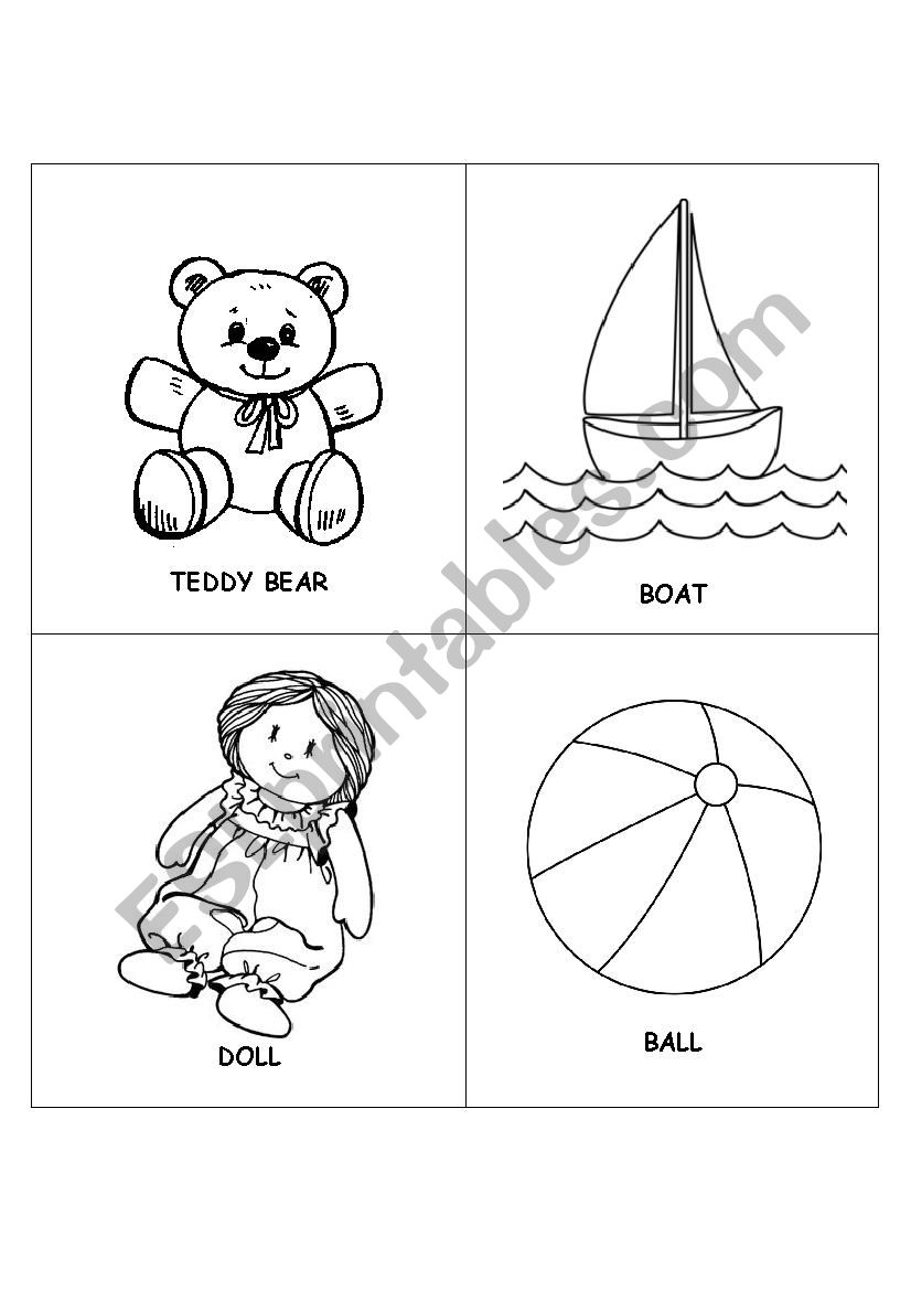 toys flash-cards worksheet