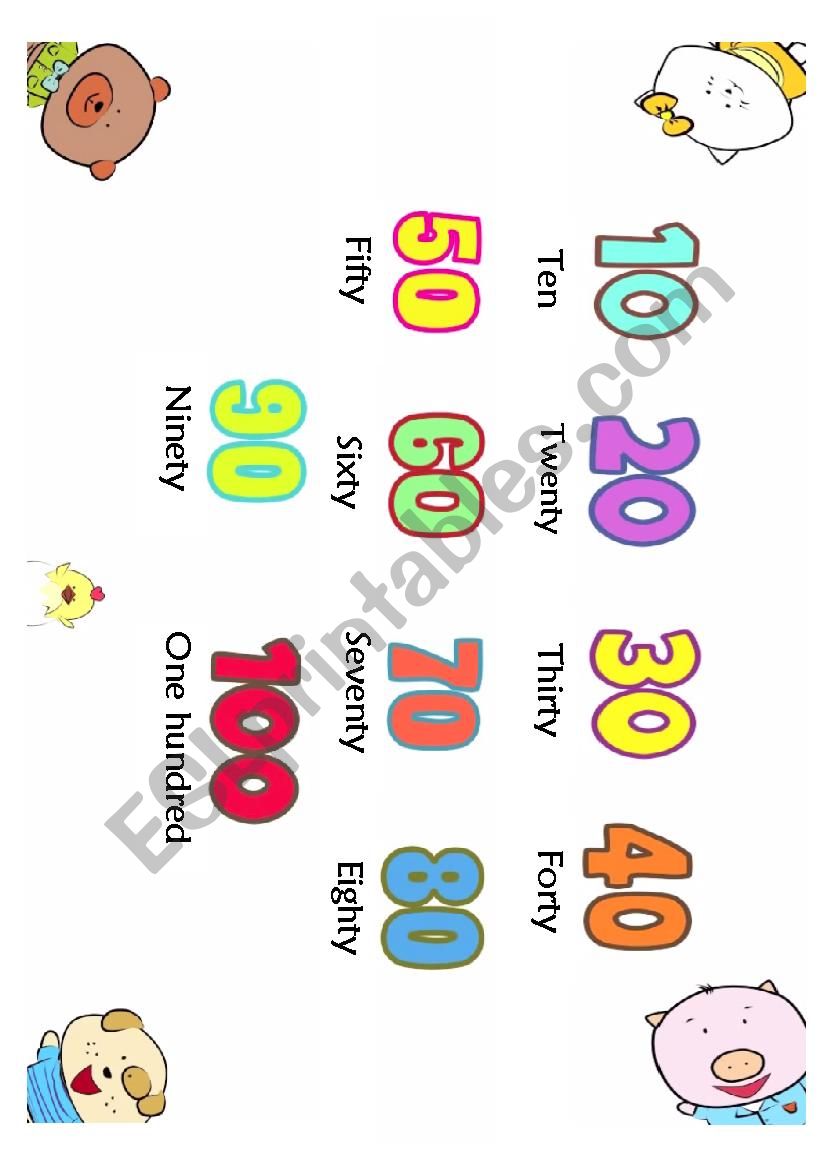 Numbers worksheet