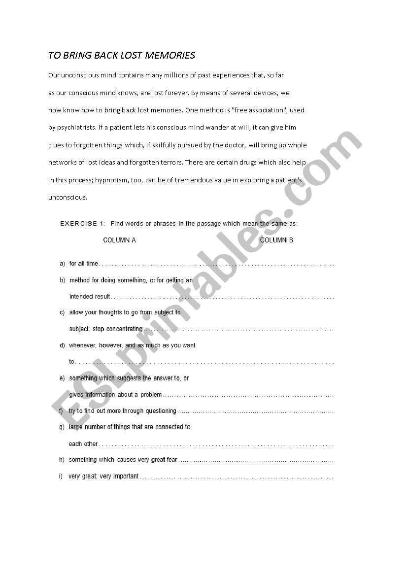 reading activity worksheet