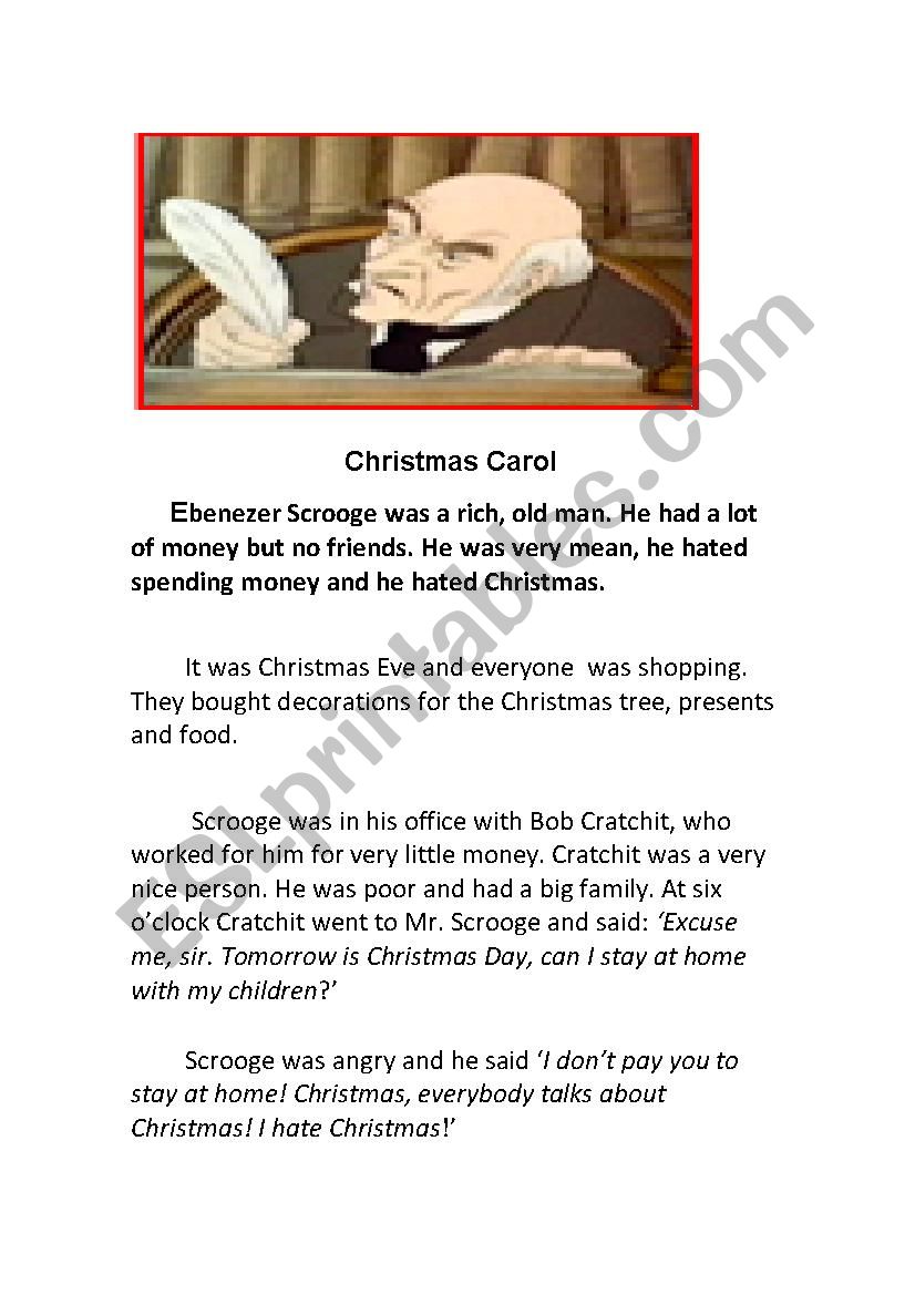 A Christmas Carol - Reading Activity -