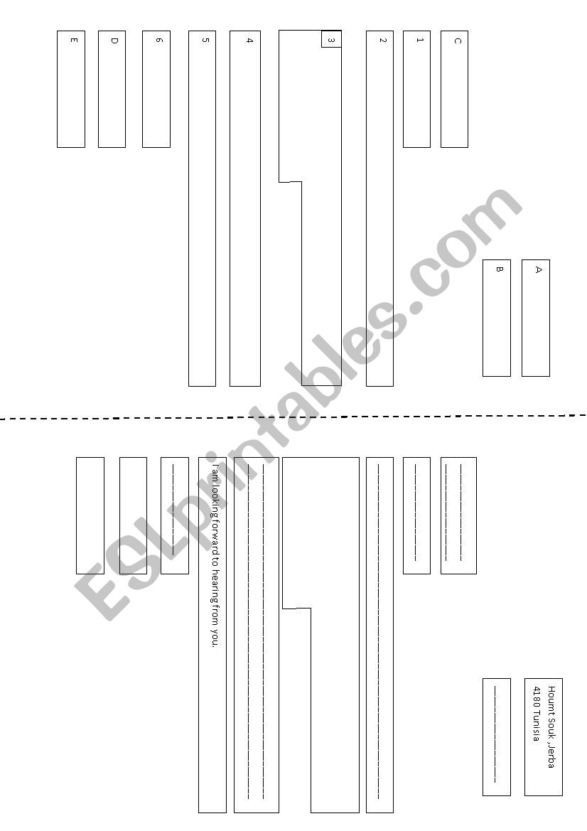 the layout of the application letter