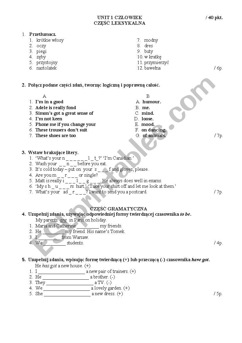 Test worksheet