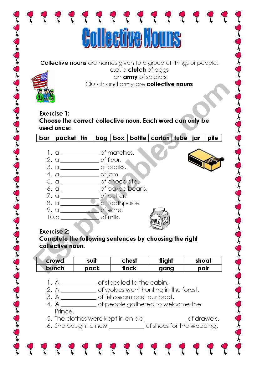 Collective Nouns (Part 1) worksheet