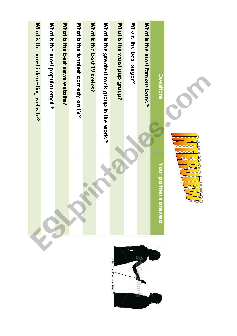 Comparative and superlative speaking activity