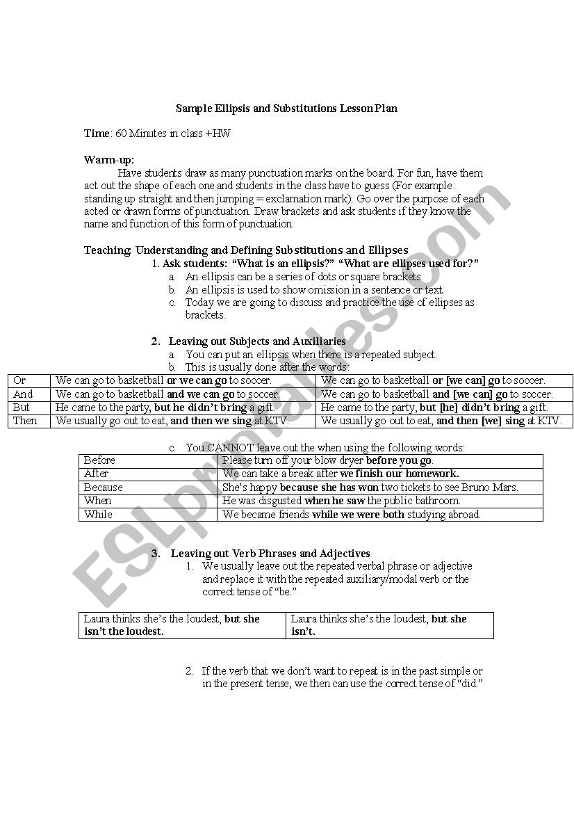 Lesson Plan  worksheet