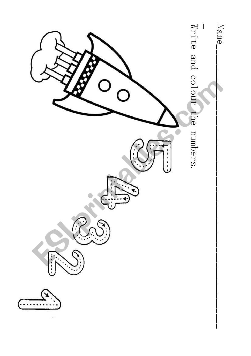 countdown worksheet