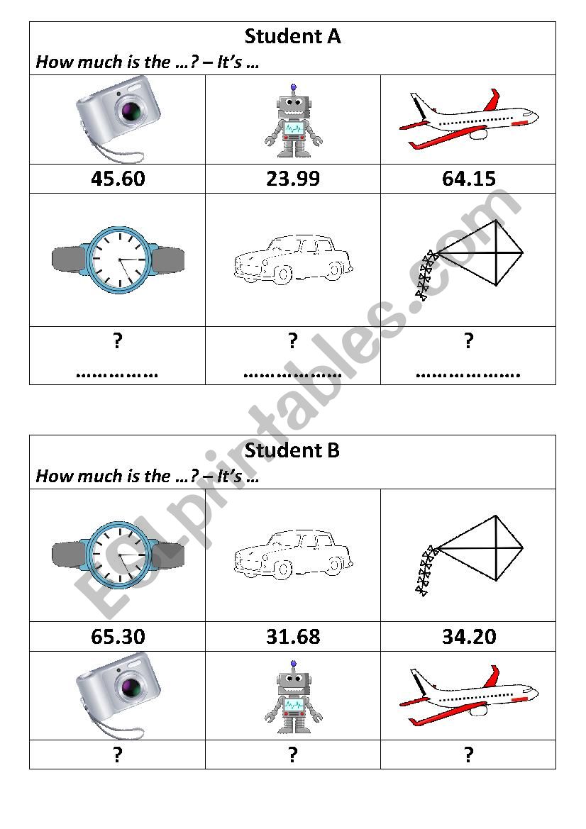 How much is it worksheet