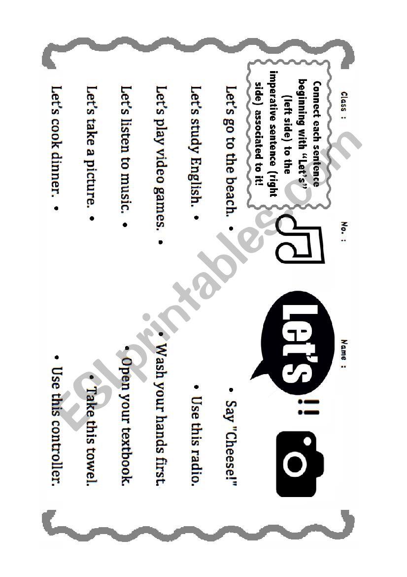 LetÂ´s + Imperative worksheet