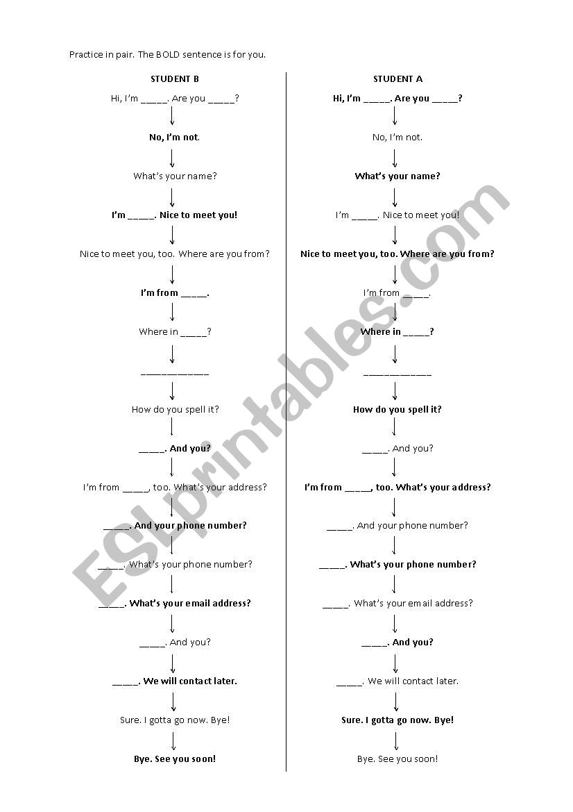 Conversation practice for beginner learners