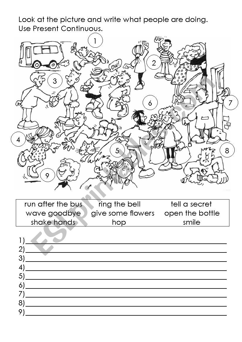 Present Continuous worksheet