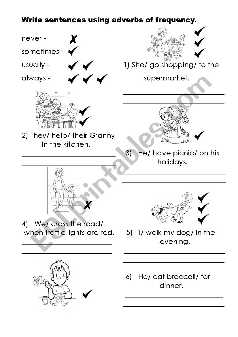 adverbs of frequency worksheet