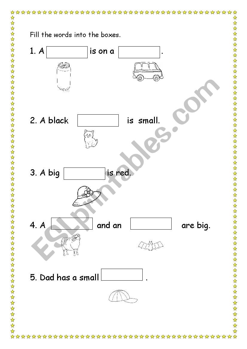 Fill the words with a sound worksheet