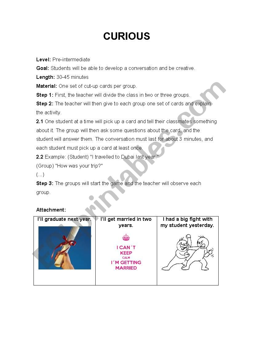 Curious & Questions War worksheet