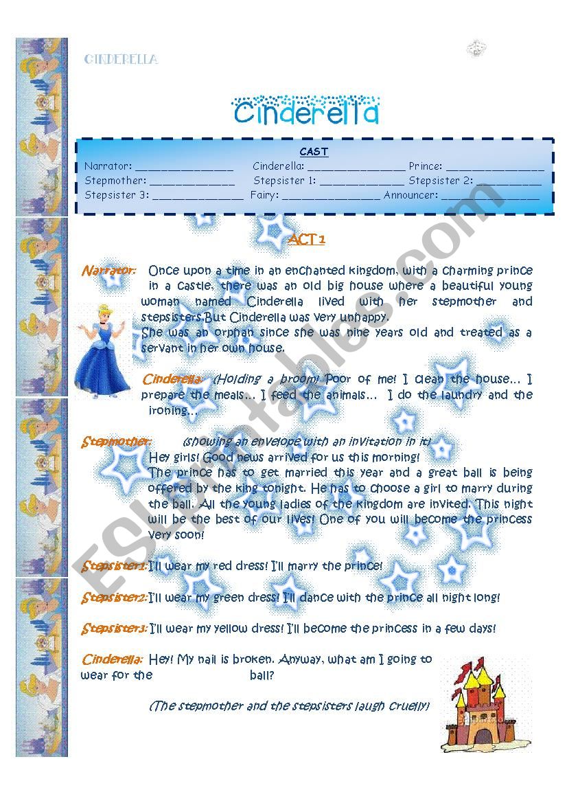 Fun in class: Cinderella playscript