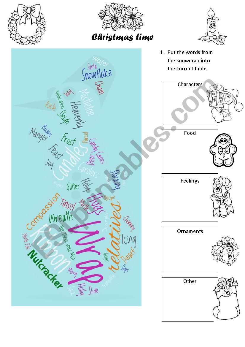 Christmas Time worksheet