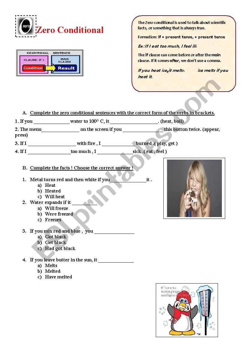 ZERO CONDITIONAL  worksheet