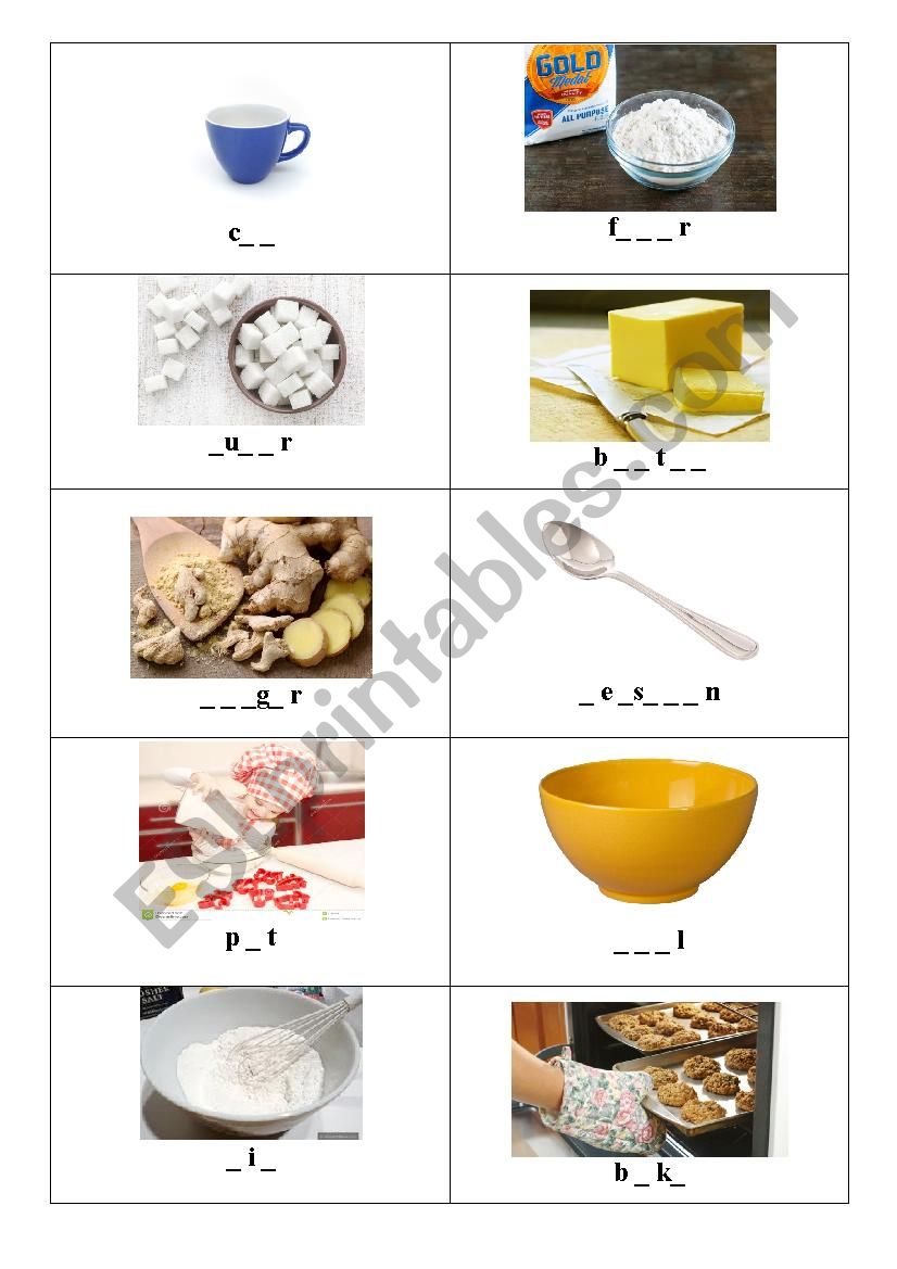 food worksheet