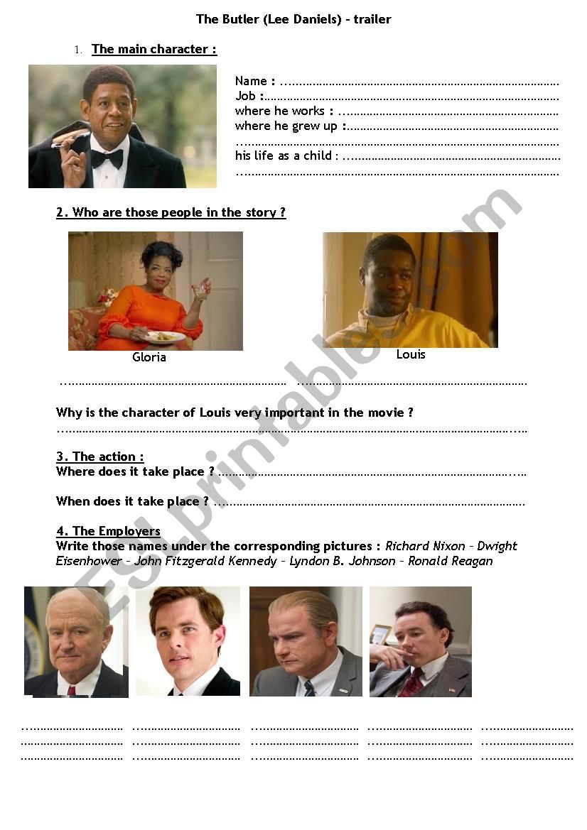 the Butler trailer worksheet