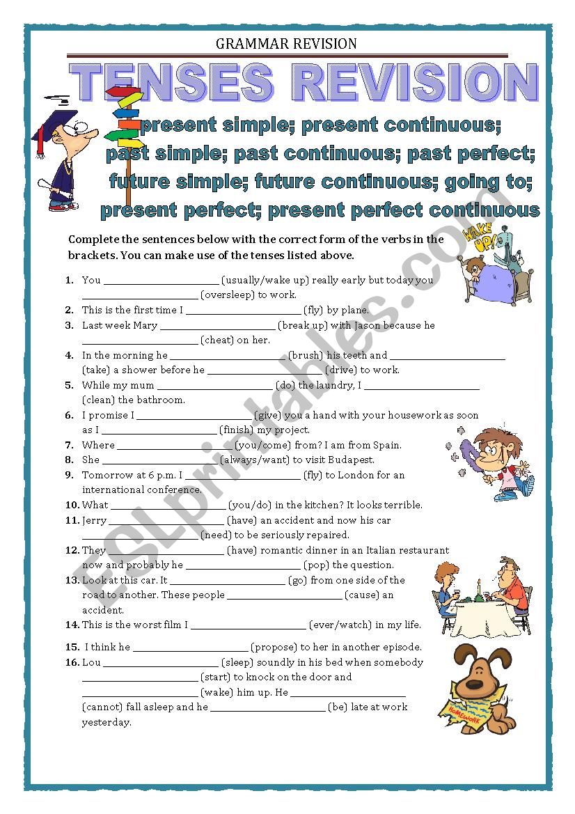 GRAMMAR REVISION - tenses revision 