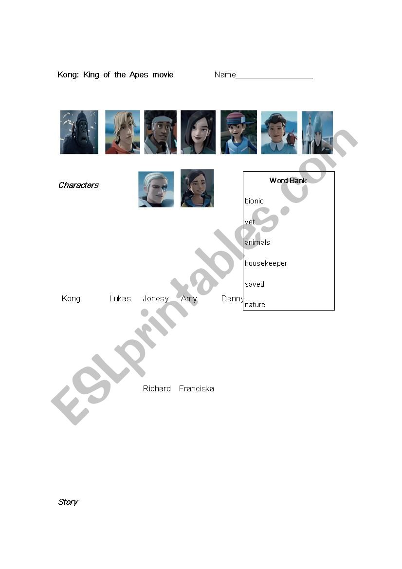 Kong Worksheet worksheet