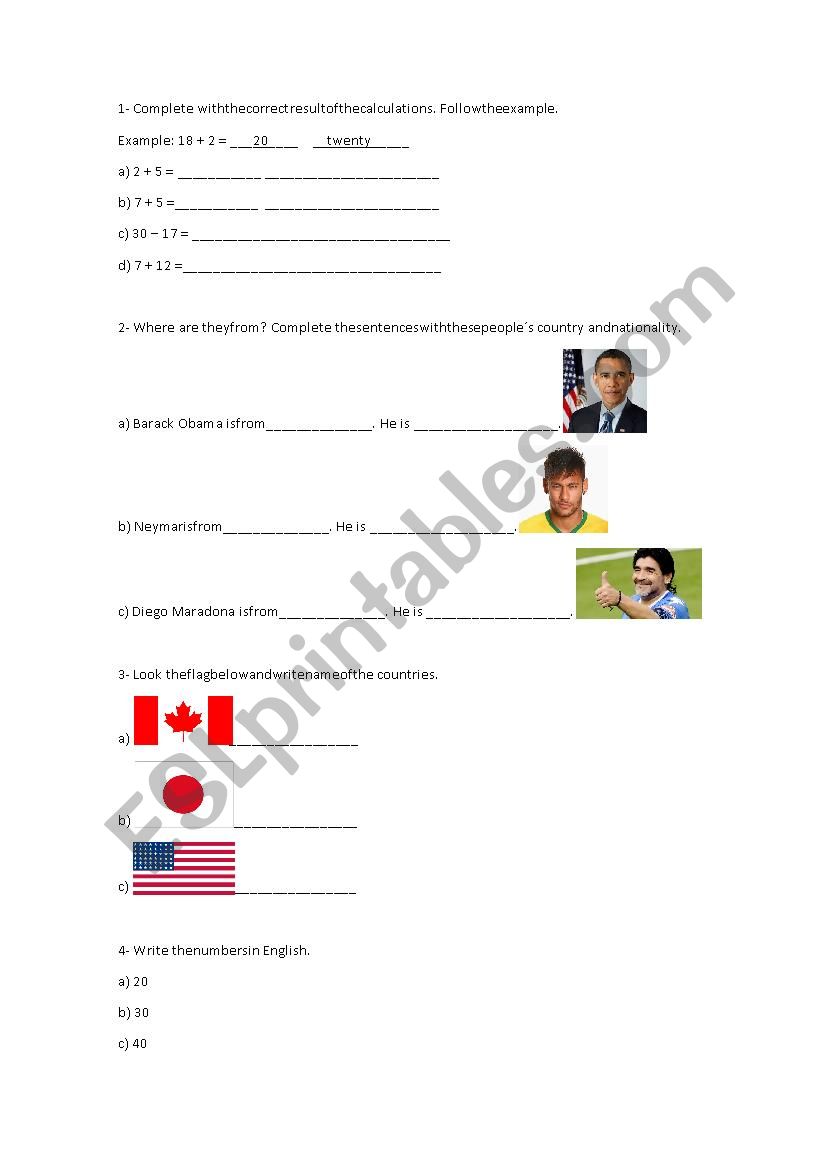 prova 6 ano worksheet