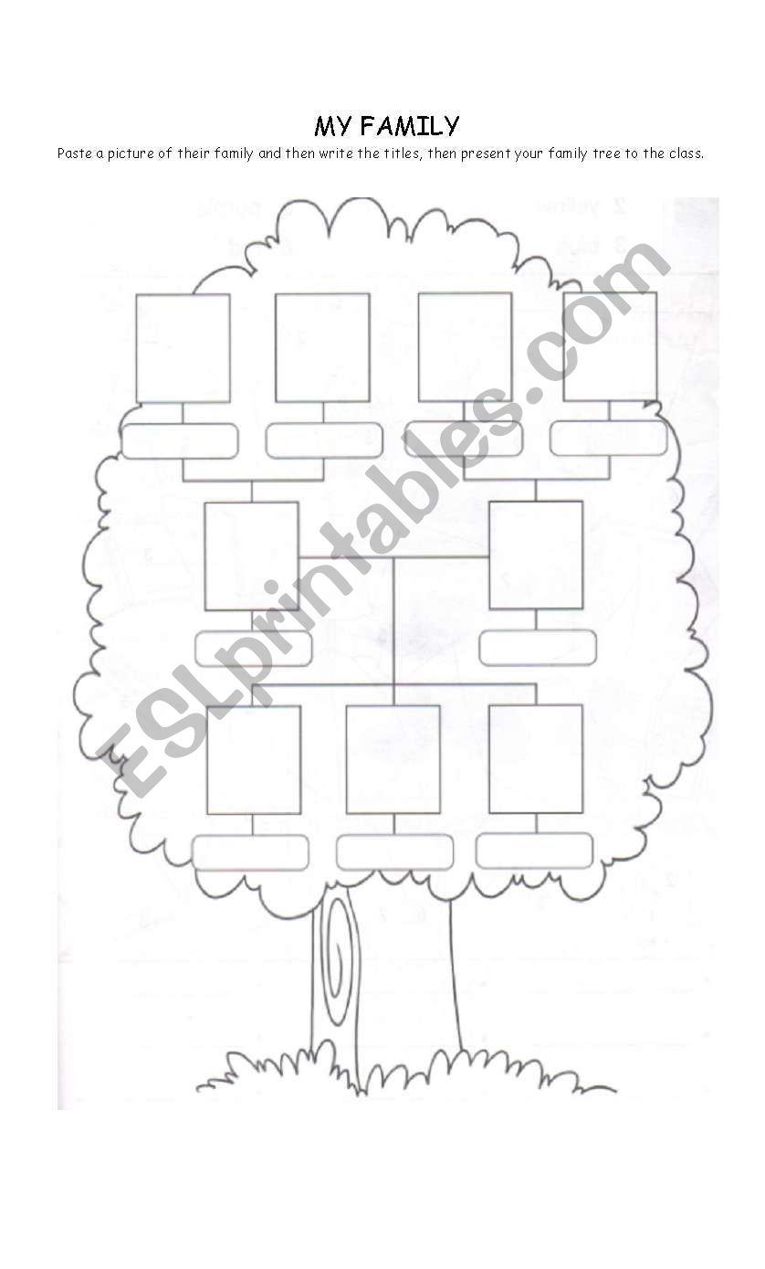 Family tree worksheet