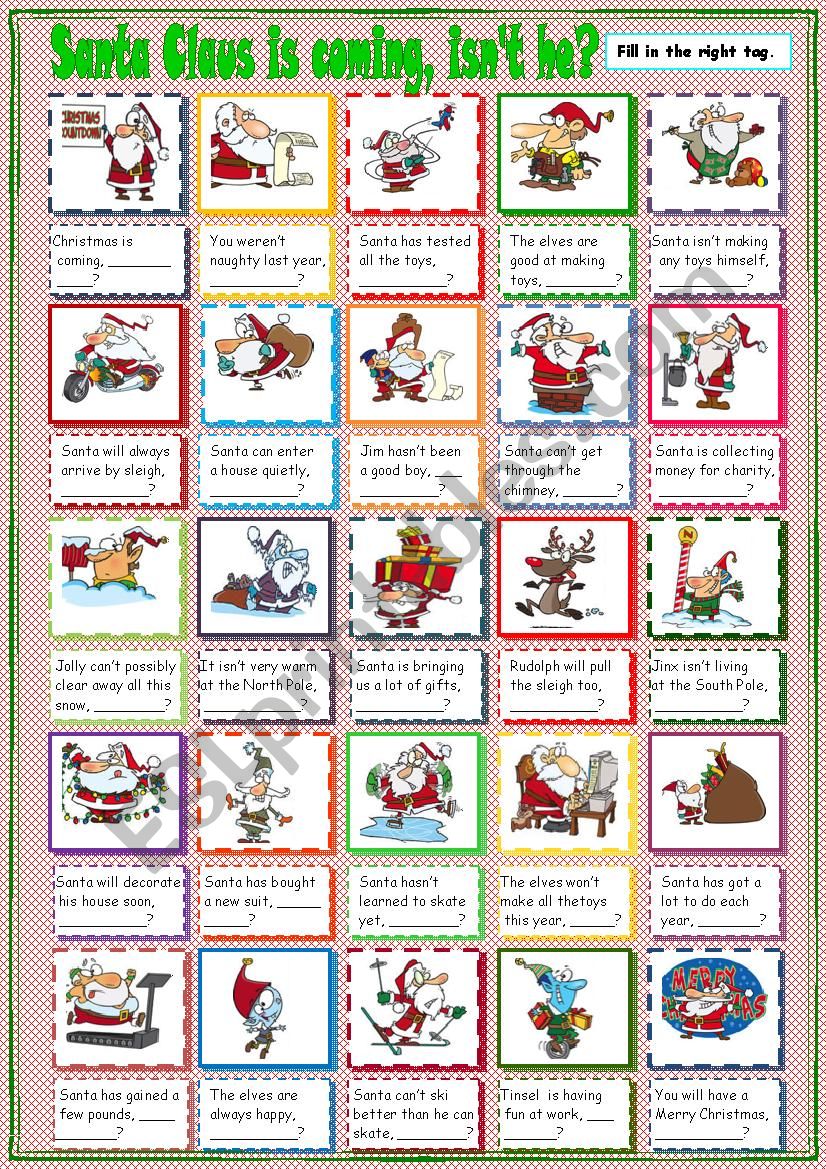 Question Tags Christmas Revision 1