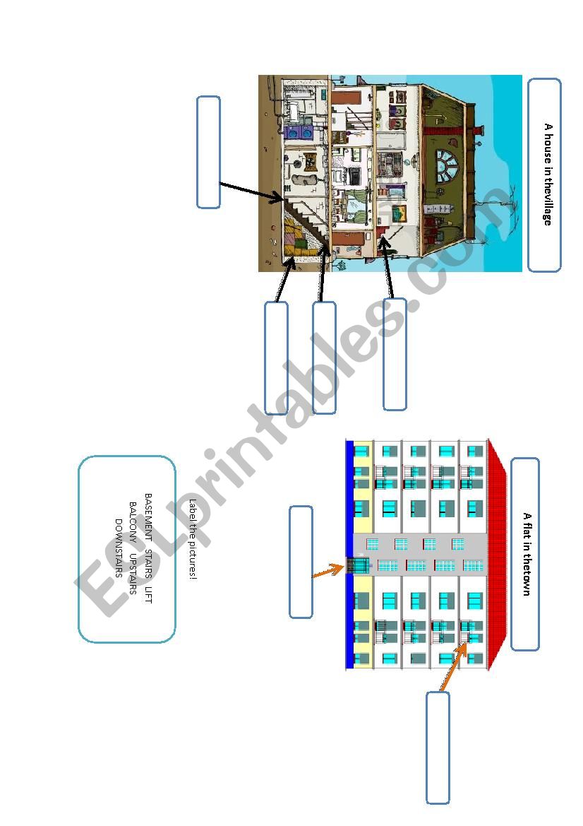 Houses worksheet