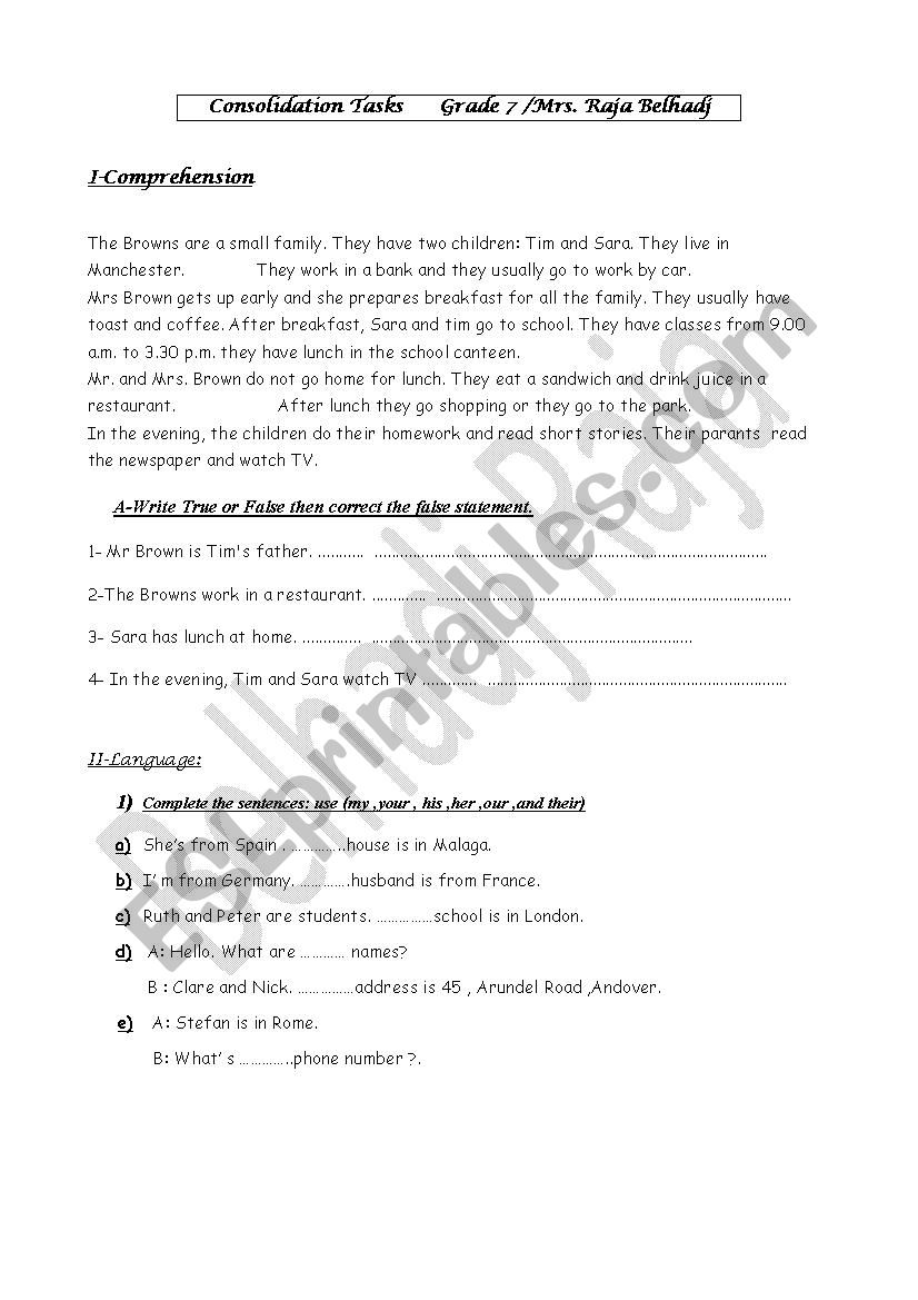 REVIEW PAPERS module 1 and 2 grade 7