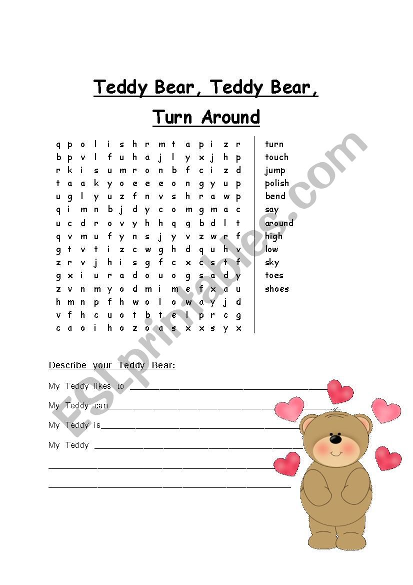 Teddy bear teddy bear turn around. Teddy Bear Worksheets. Teddy Bear Worksheets for Kids. Хелло Тедди схема.