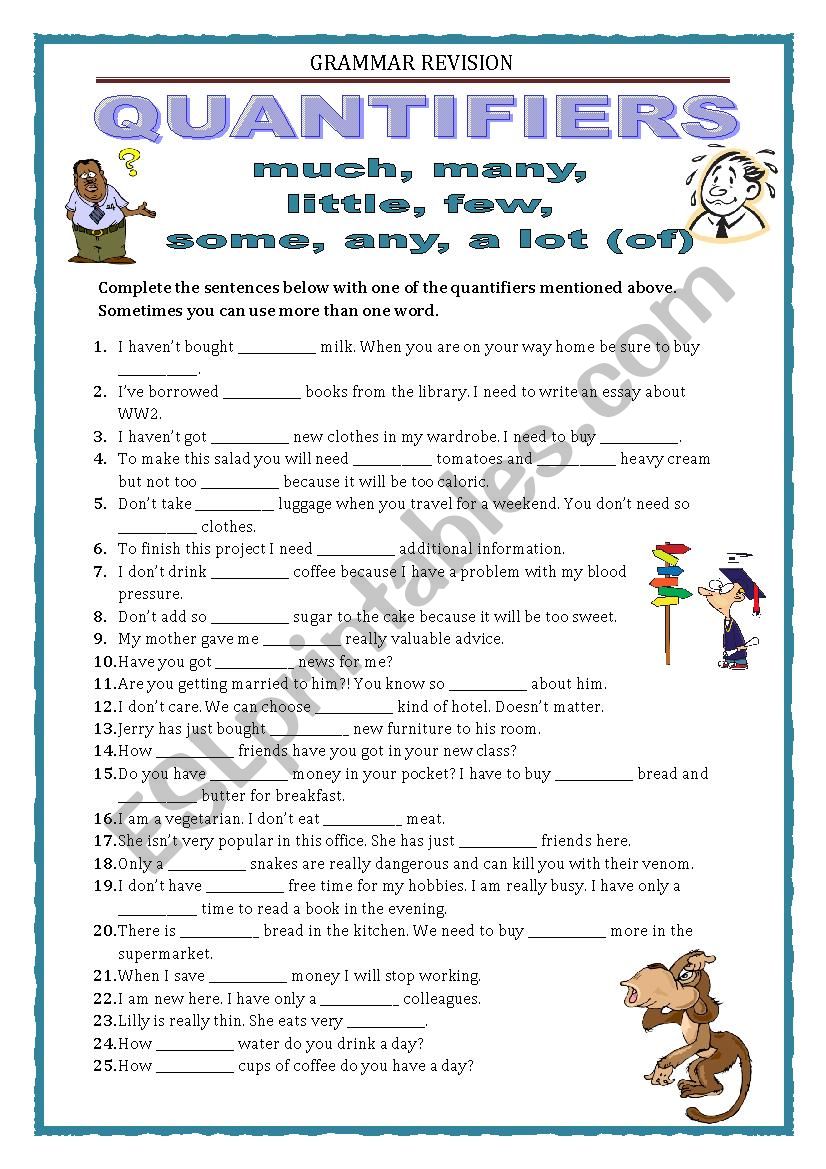 GRAMMAR REVISION - QUANTIFIERS