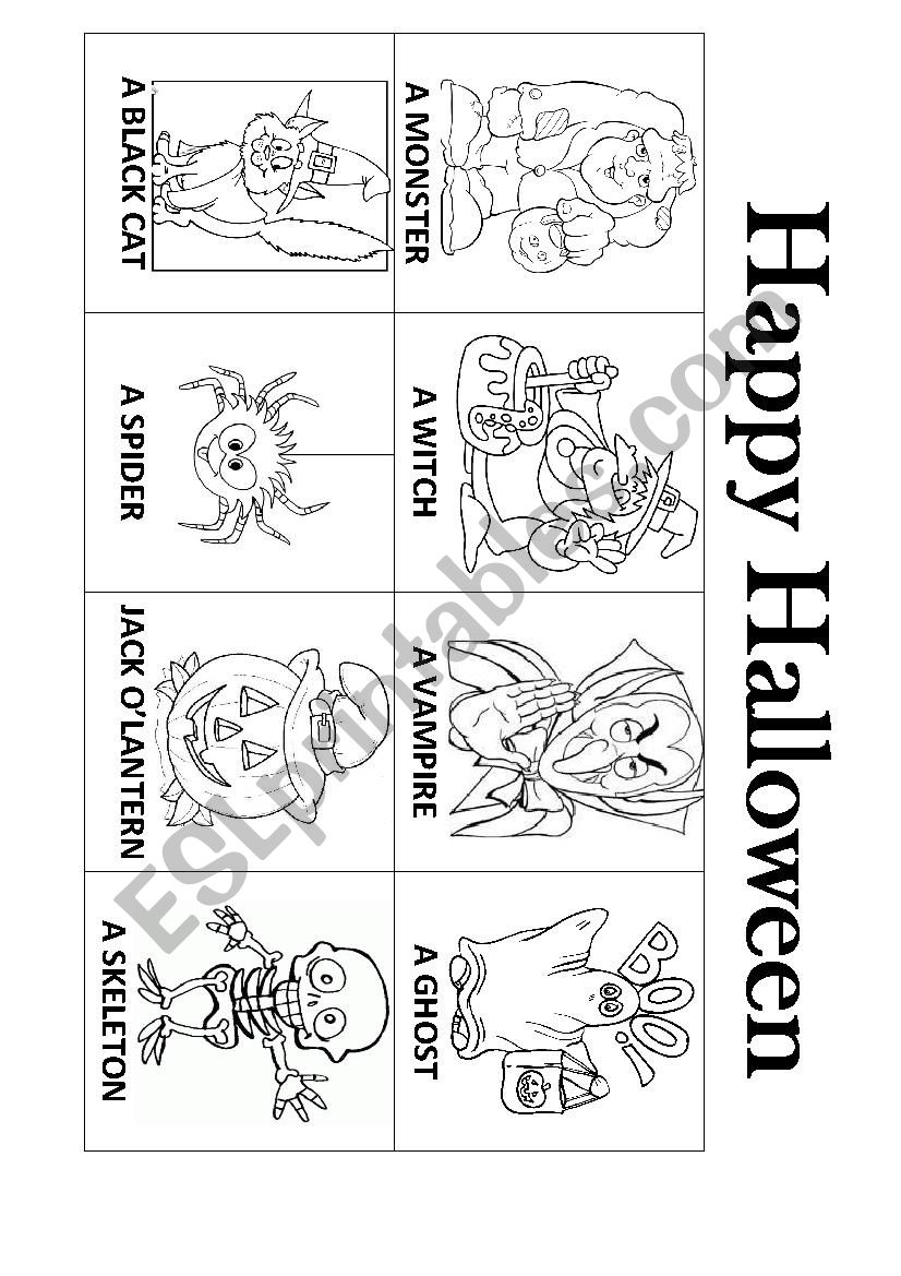 Halloween characters vocabulary