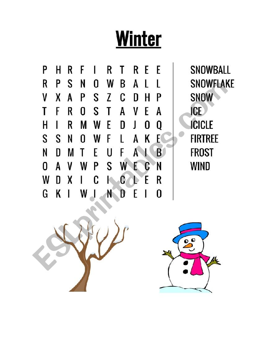 winter worksheet