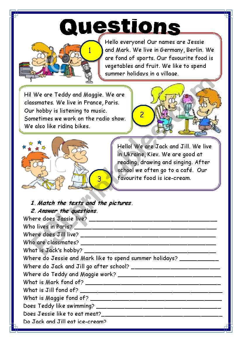 QUESTIONS (Family questions) worksheet