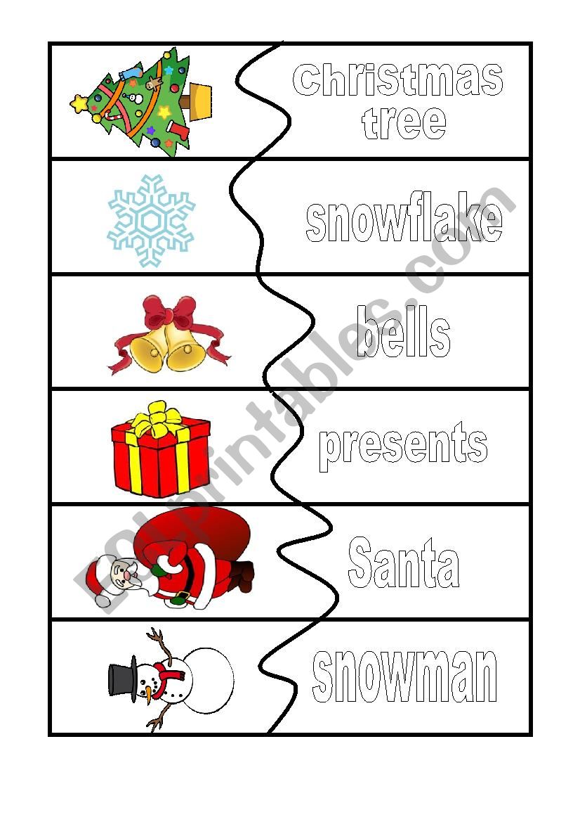 Christmas puzzles worksheet