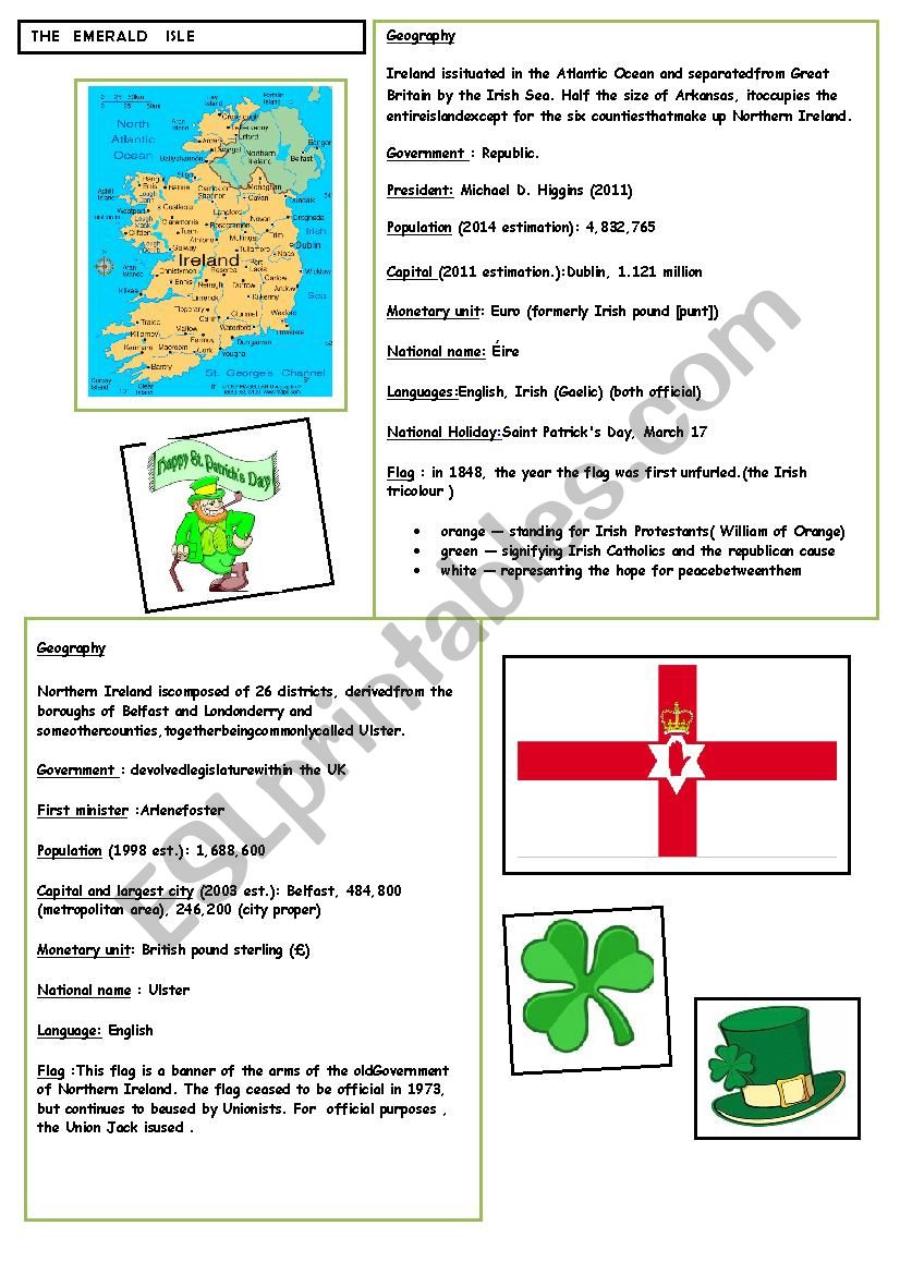 The Emerald Isle worksheet