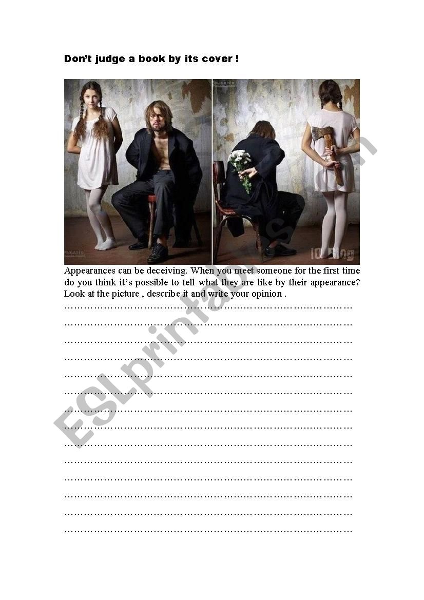 appearances worksheet