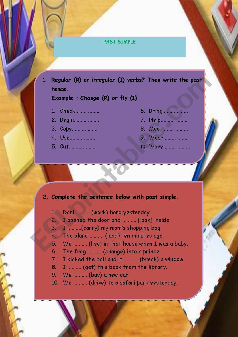 PAST SIMPLE worksheet