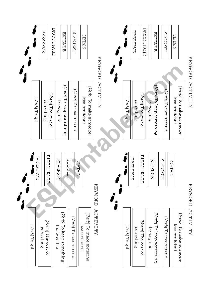 Keyword Activity  worksheet